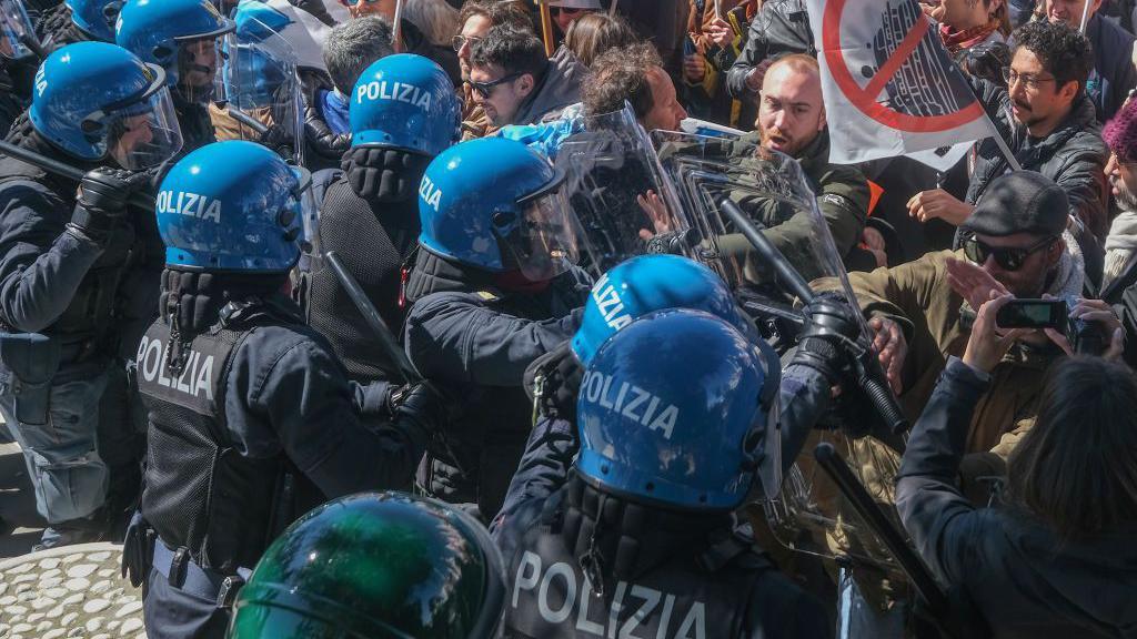 Protestas en Venecia 