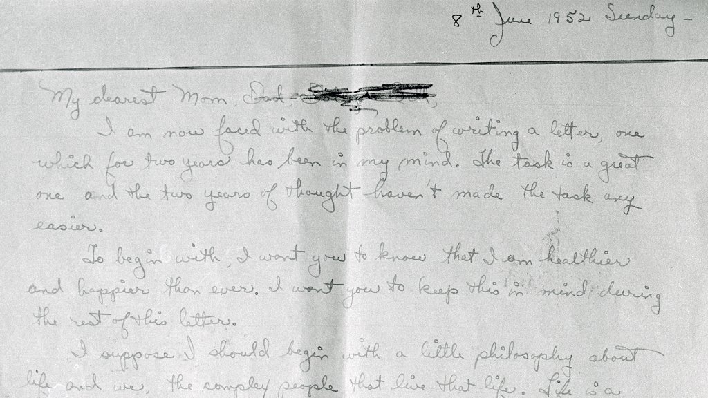 Carta de Christine a sus padres