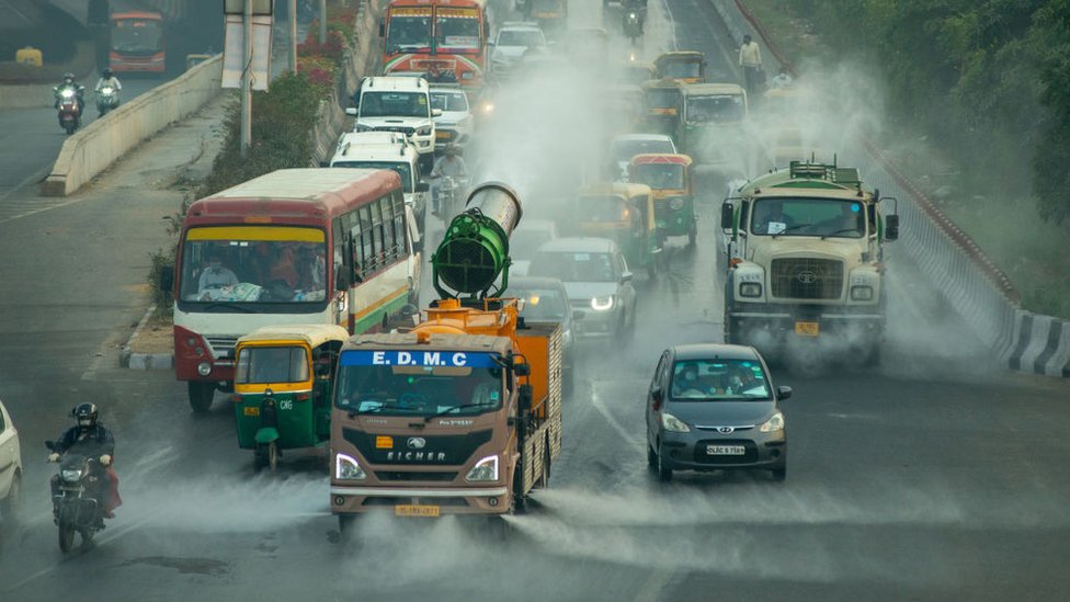 Polución en Nueva Delhi.
