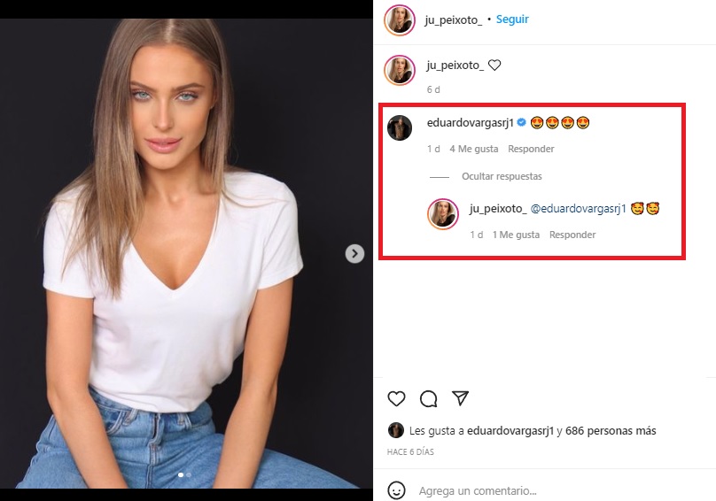Quién es Juliana Peixoto, la modelo que es furor en Instagram y que sería  la nueva novia de Eduardo Vargas | 24horas