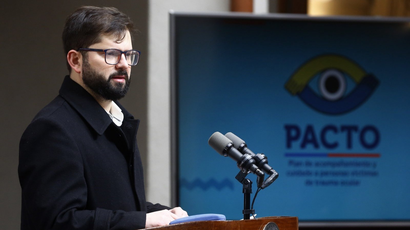 Presidente Gabriel Boric en lanzamiento de nuevo programa para víctimas de traumas oculares ocurridos durante el estallido social