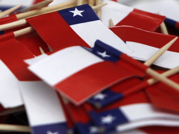 Banderas chilenas durante Fiestas Patrias