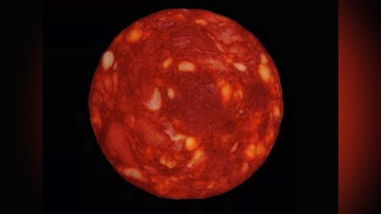 Imagen de un chorizo que un físico francés dijo que se trataba de la estrella Próxima Centauri y por la que tuvo que pedir disculpas