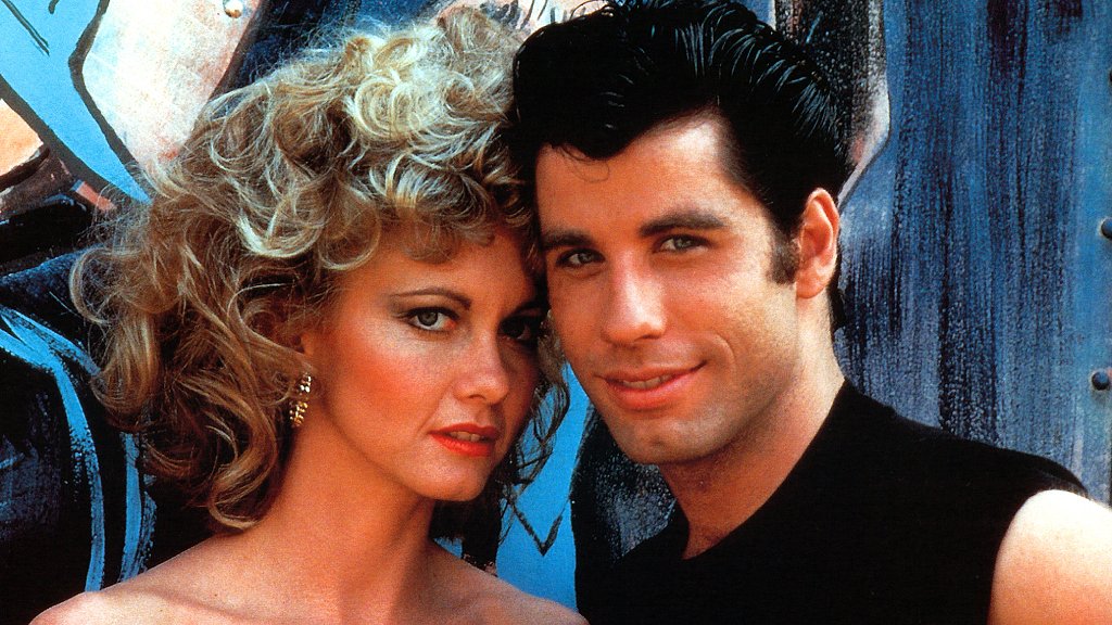 Olivia Newton-John con John Travolta en "Grease".