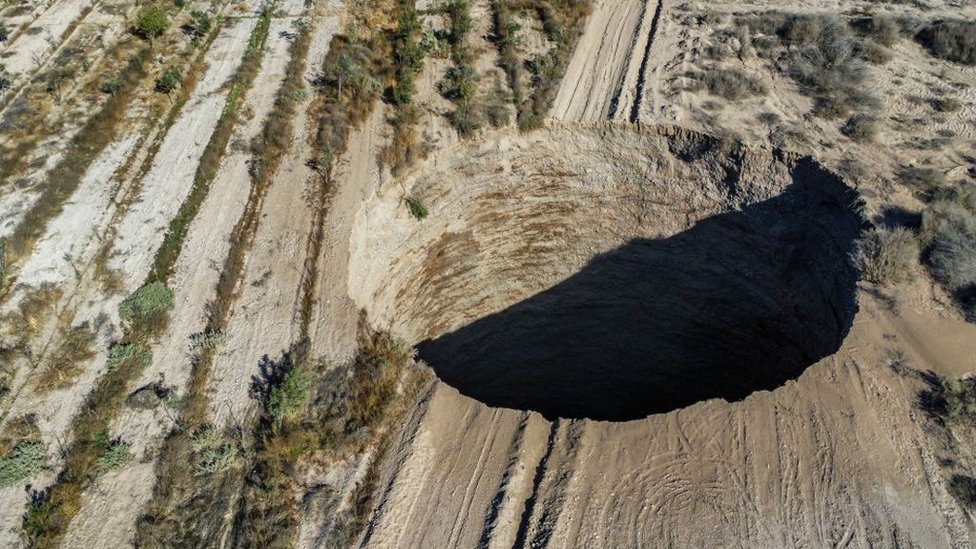 Agujero en Tierra Amarilla en Chile