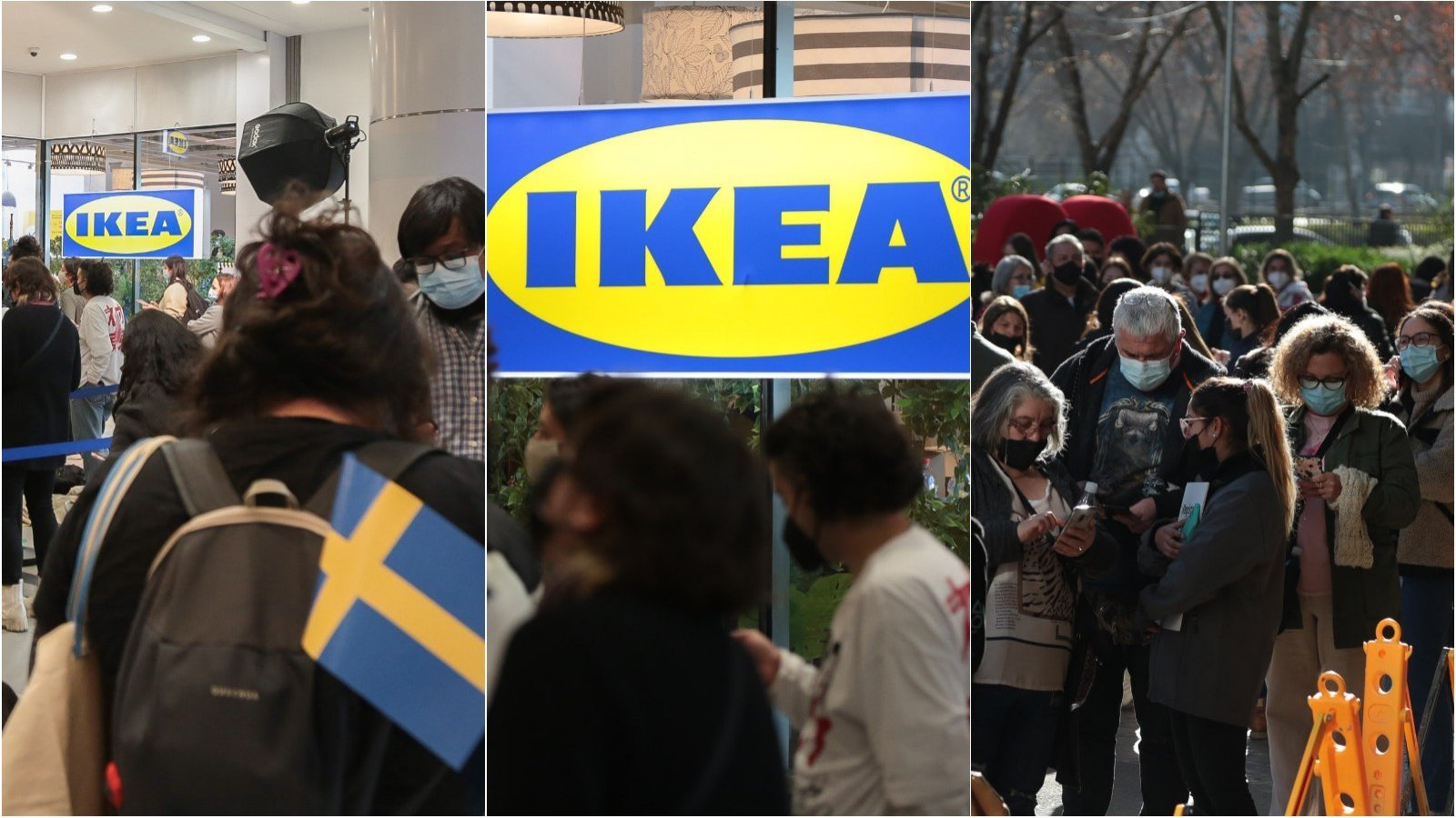 Cientos de personas llegaron este miércoles para la apertura de la tienda Ikea en Las Condes