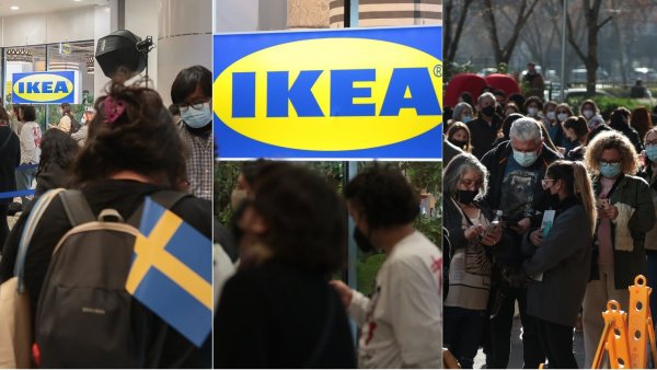 Cientos de personas llegaron este miércoles para la apertura de la tienda Ikea en Las Condes