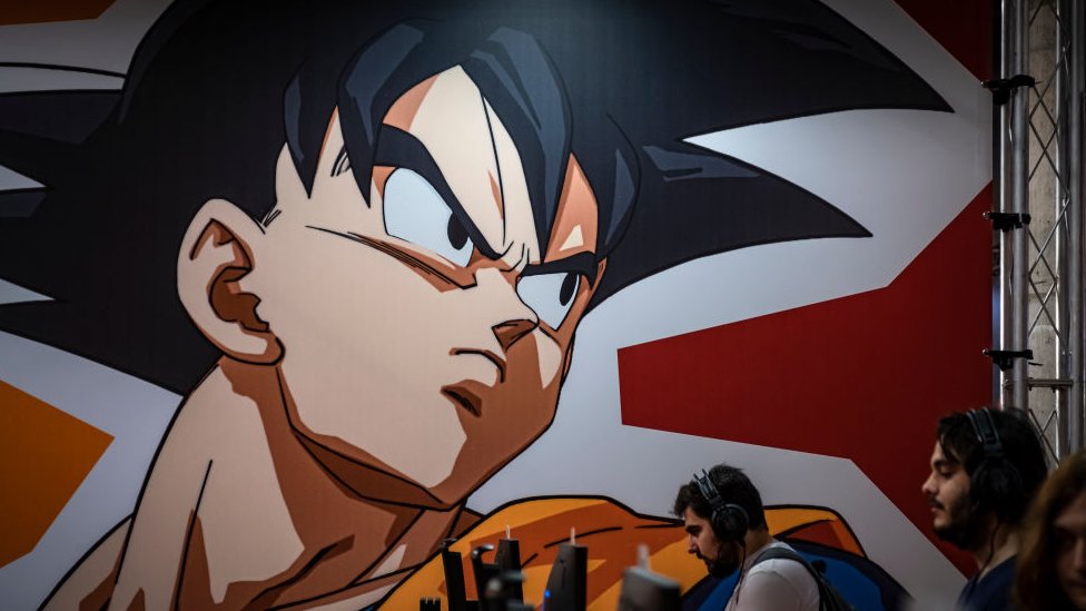 La imagen de Goku en una convención de comics
