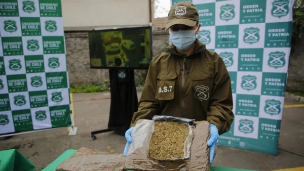 Carabineros muestra incautación de drogas tras 