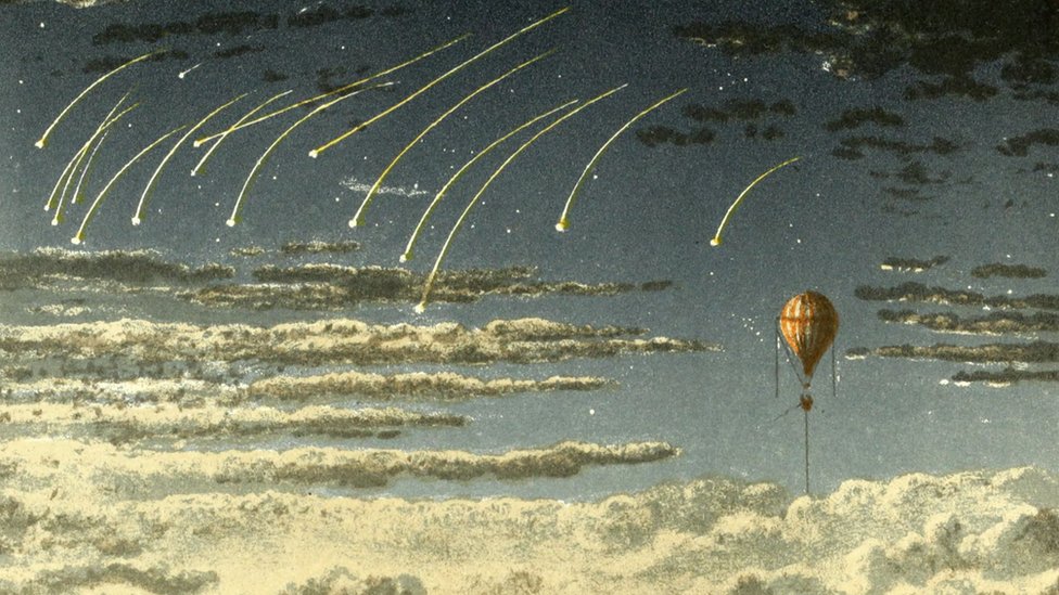 Ilustración del libro "Algo nuevo en los cielos: El gran viaje de la humanidad por los océanos del aire".