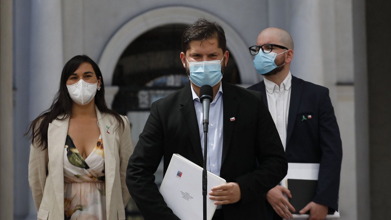 El Presidente Boric junto a su círculo más cercano: Izkia Siches y Giorgio Jackson