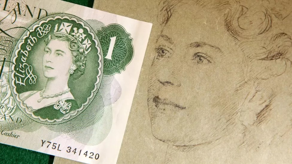 Primer billete con el retrato de la reina