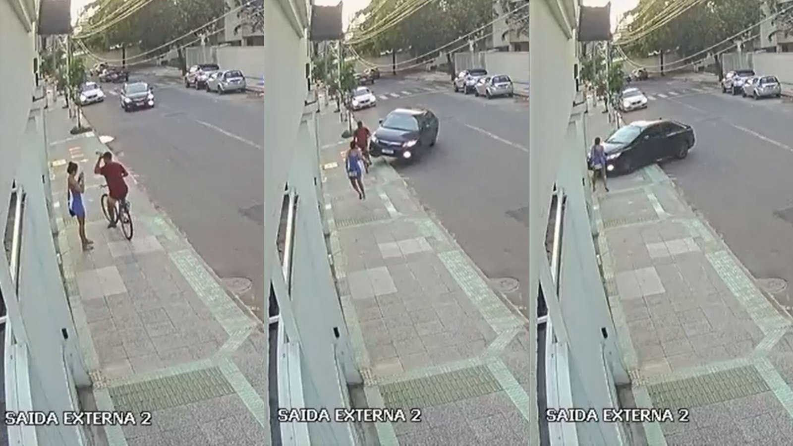 Delincuente en bicicleta le robó celular a una mujer y fue atropellado en segundos