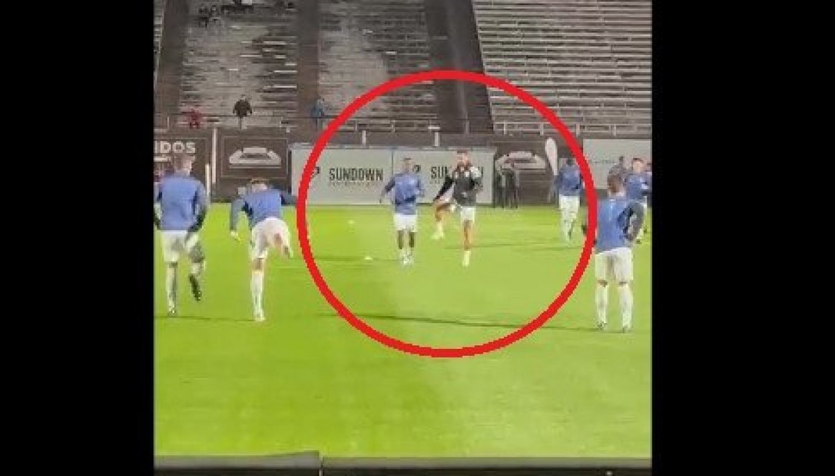 "Ni siquiera disimula": La imagen de Edwin Cardona en el calentamiento ...