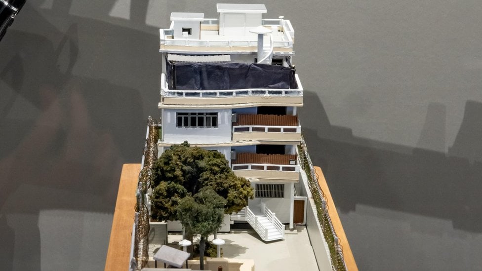 Maqueta del edificio donde se escondía Al-Zawahiri.