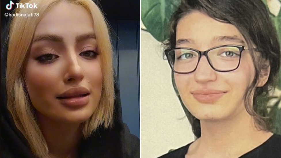 Hadis Najafi, de 22 años, y Sarina Esmailzadeh, de 16