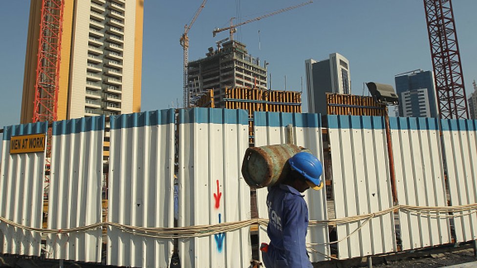 Trabajador de la construcción de Qatar.