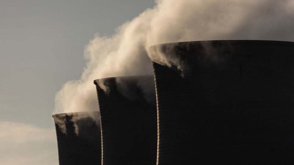 Planta de energía en Sudáfrica.