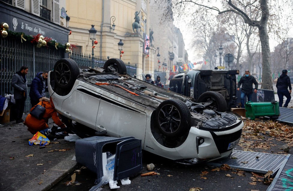 Carro volteado