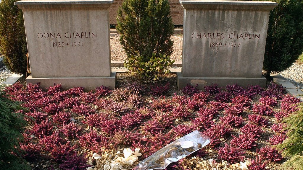 Tumbas de Oona y Charles Chaplin
