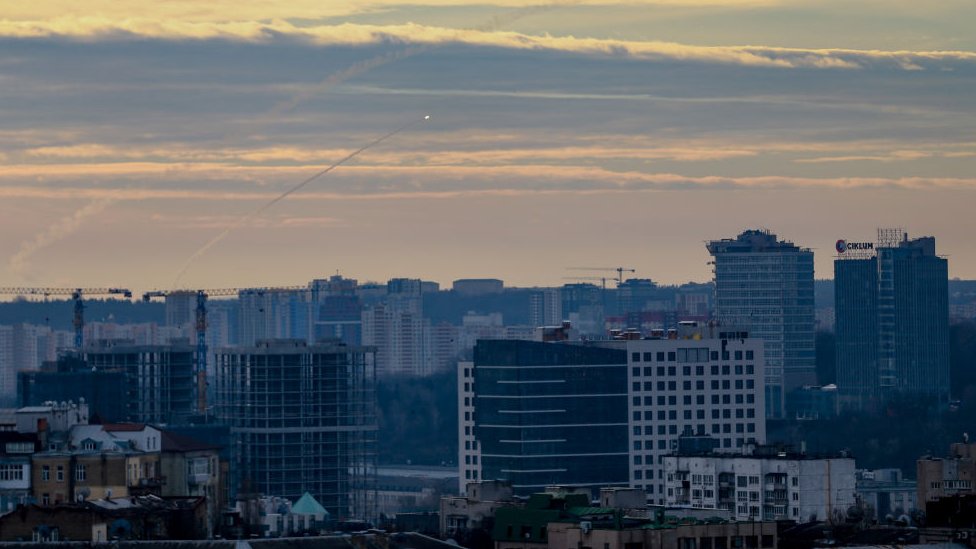 Cielo de Kyiv el 29 de diciembre de 2022.
