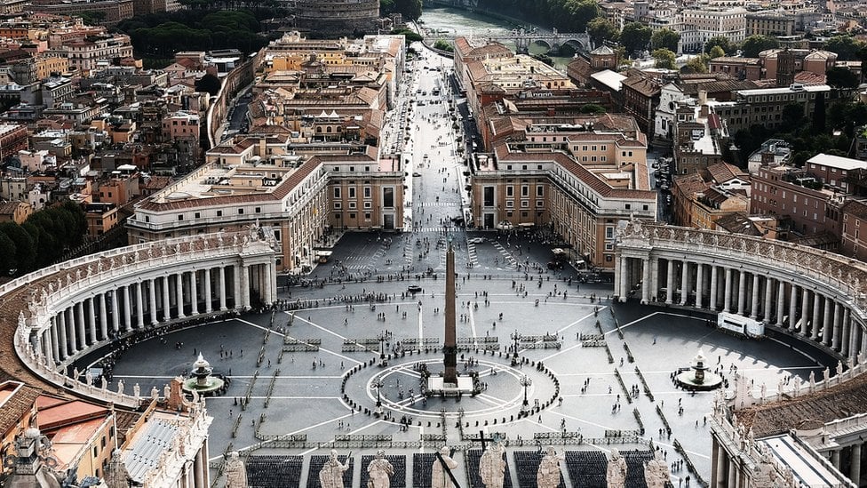 Plaza de San Pedro en el Vaticano