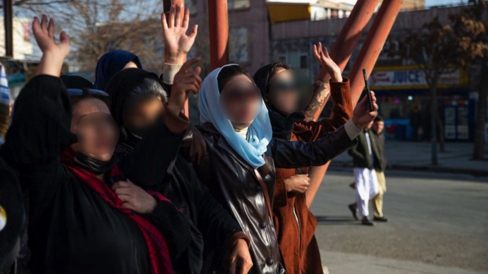 Mujeres afganas protestanto el pasado 22 de diciembre.