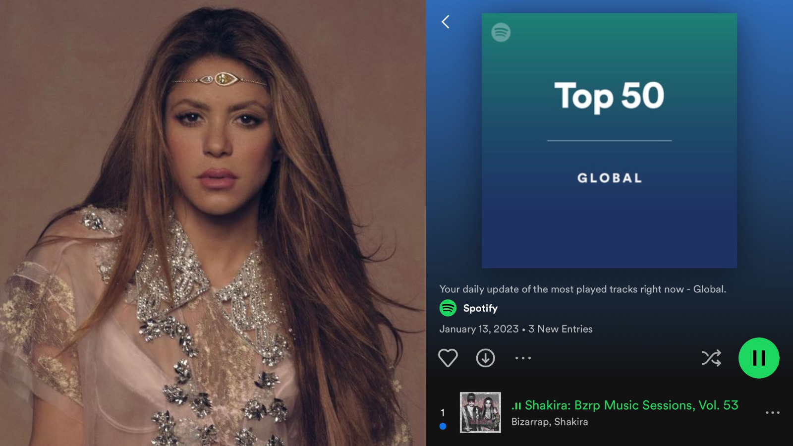 Shakira en el primer lugar global de Spotify: "Para todas las mujeres" | 24horas