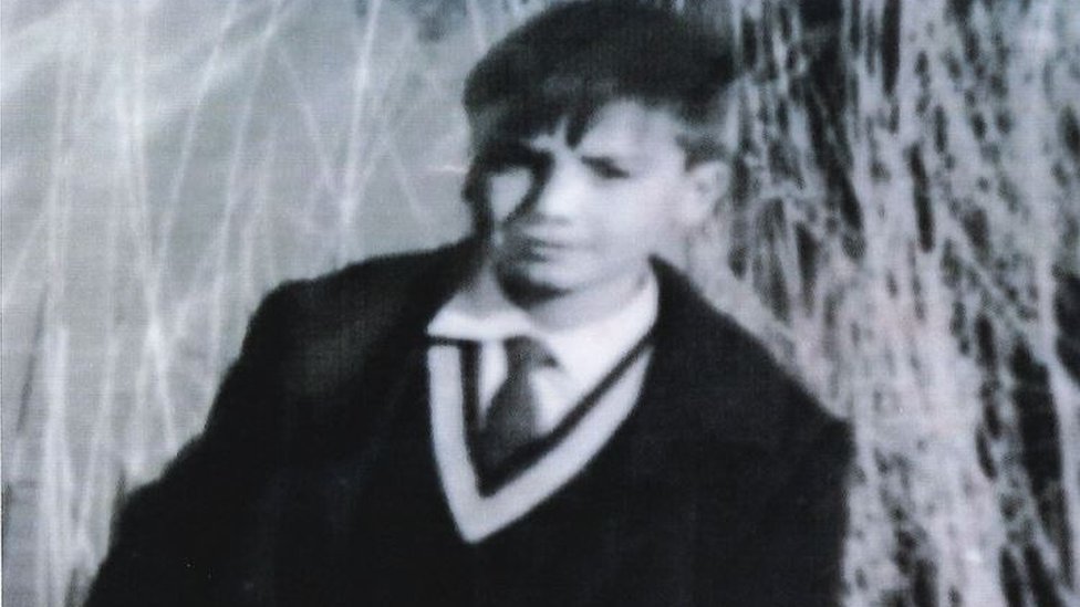 Egidio Stigliano en una foto en blanco y negro cuando era pequeño.
