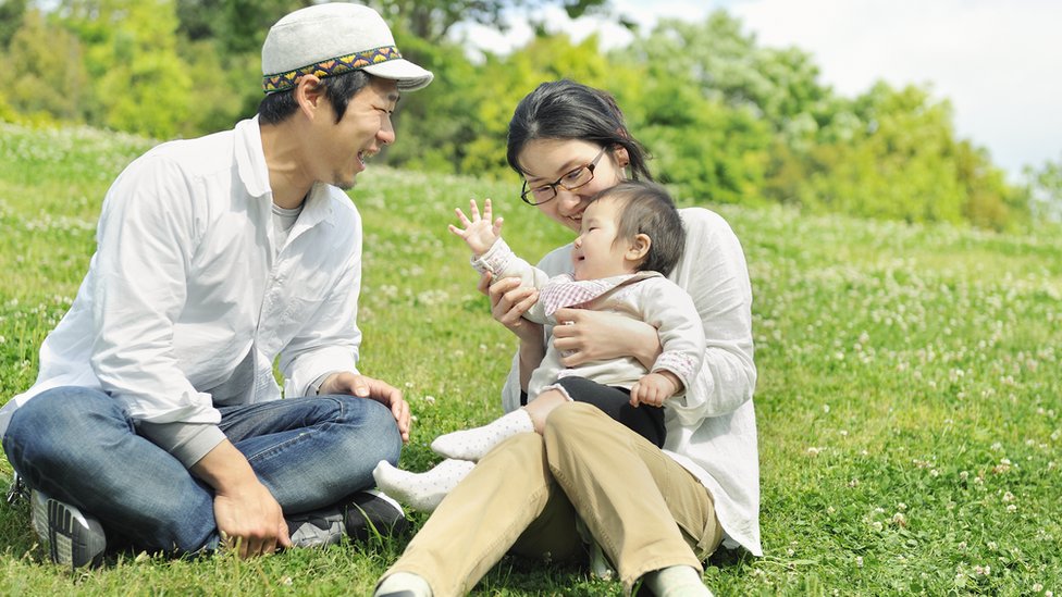 Pareja con hijos.