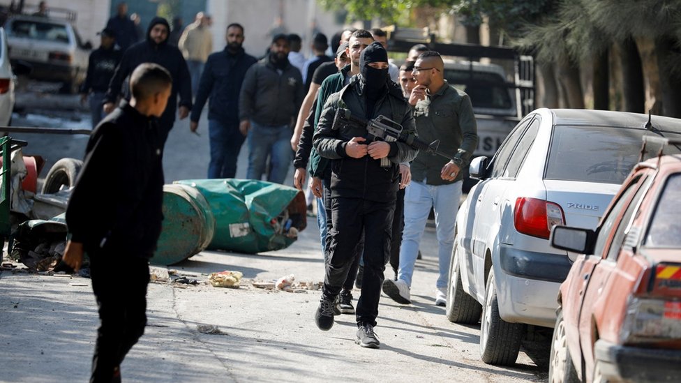 Un miliciano palestino en Yenín.