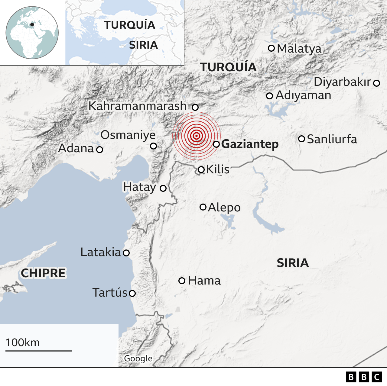 Mapa del Terremoto