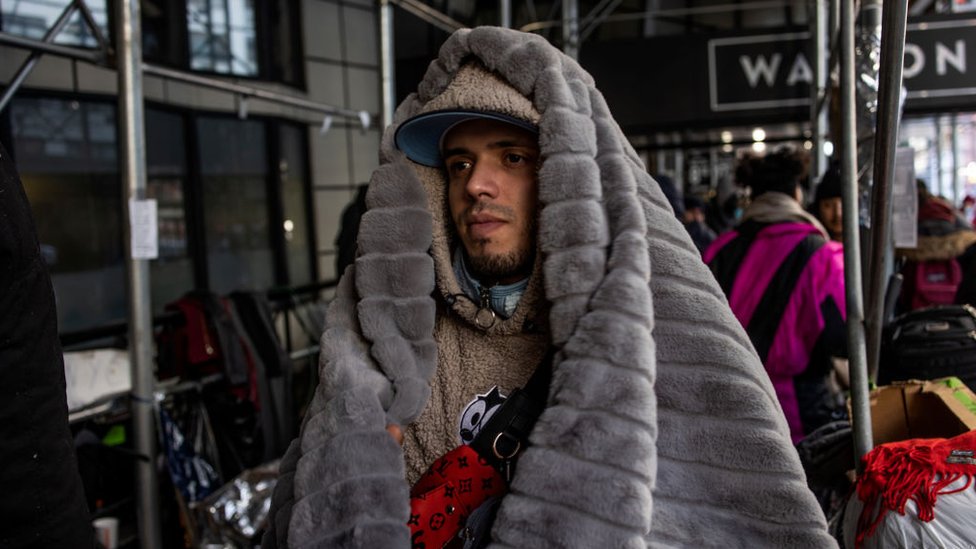 Migrante venezolano en NY