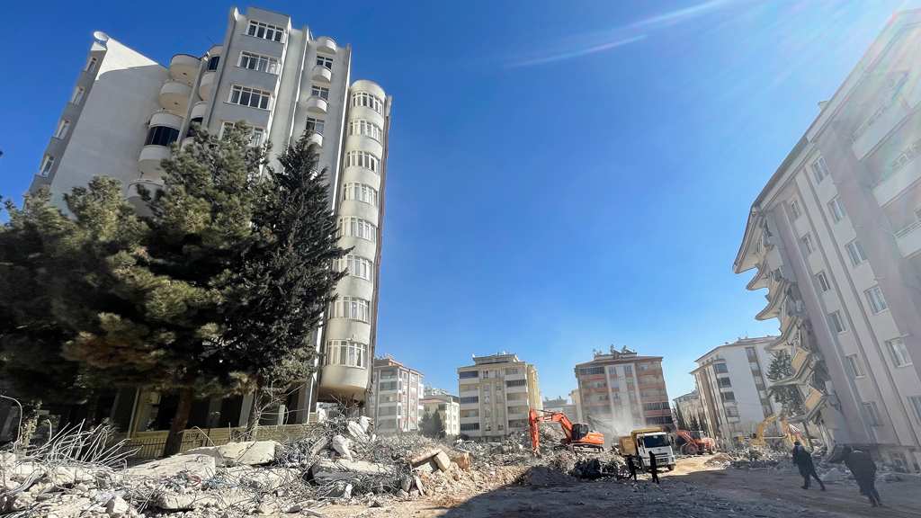 Los restos de los apartamentos Ayşe Mehmet Polat en Gaziantep