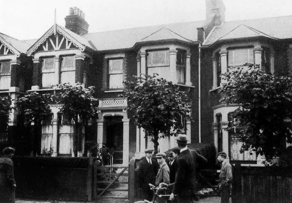 La casa de Edith y Percy, 41 Kensington Gardens en Ilford, en 1922.