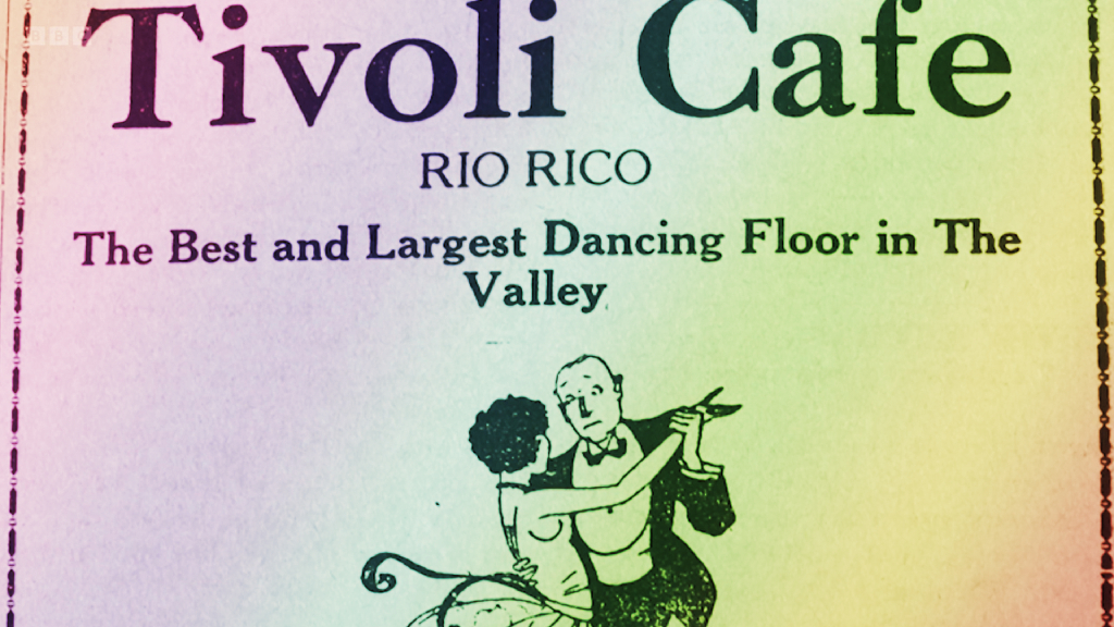 Detalle de anuncio del Café Tivoli