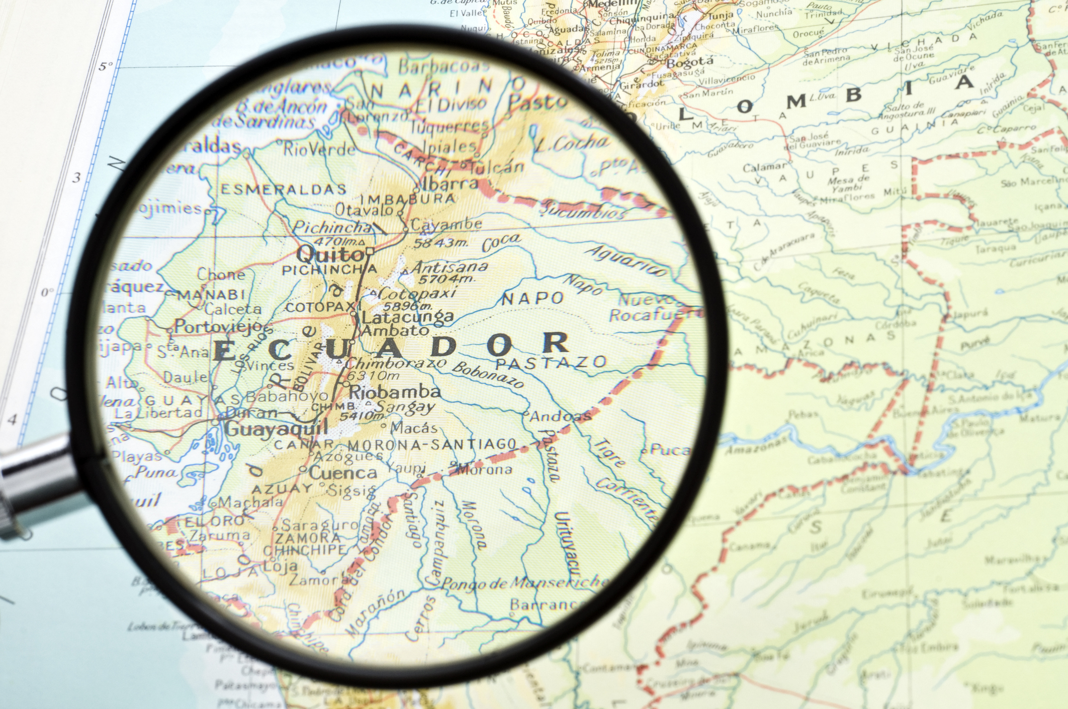 Mapa de Ecuador.