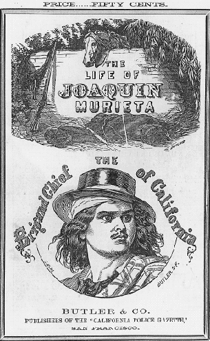 Carátula de "La vida de Joaquín Murieta"