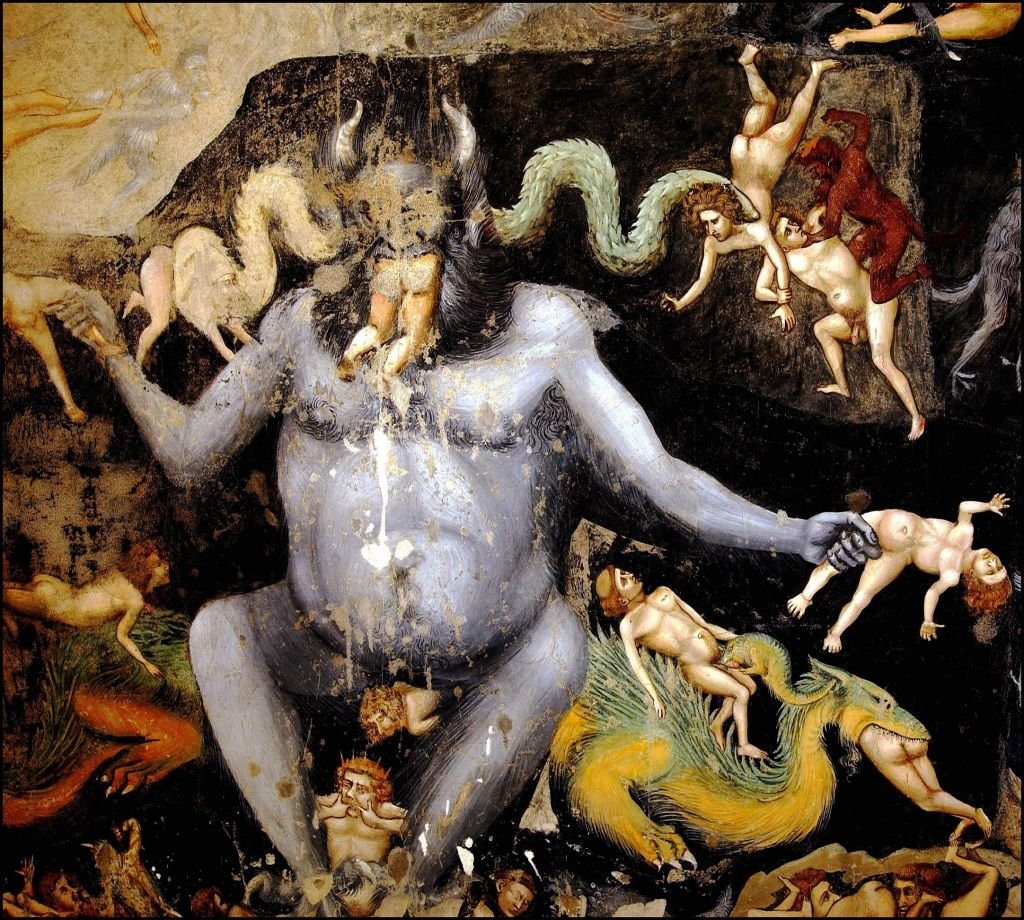 Alegoría del demonio apoderándose de almas humanas