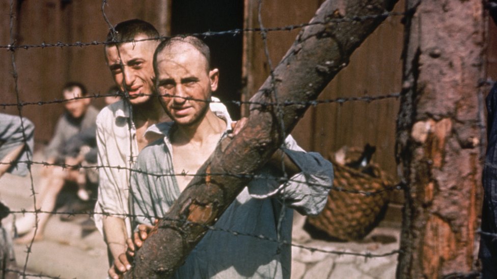 Prisioneros del campo de concentración Buchenwald.