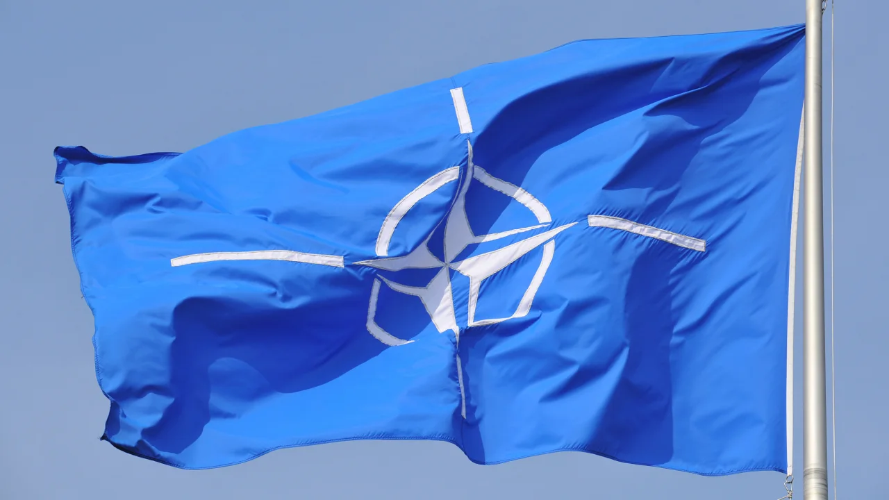 Banderas los países miembros de la OTAN