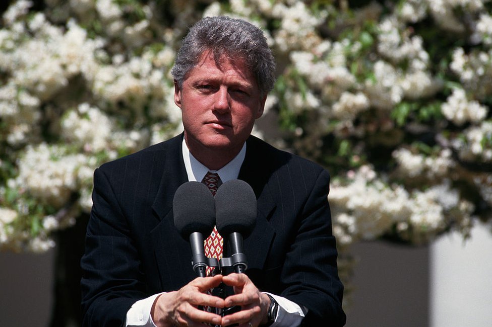 El presidente Bill Clinton el 20 de abril de 1993.