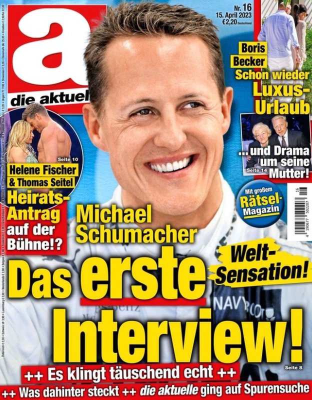 La portada de Die Aktuelle del 15 de abril.