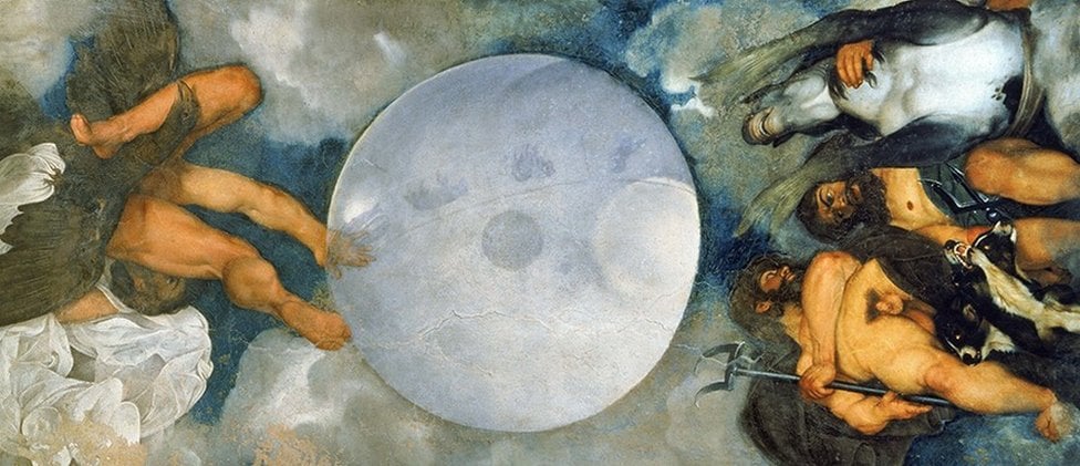 El mural de Caravaggio en la Villa Aurora