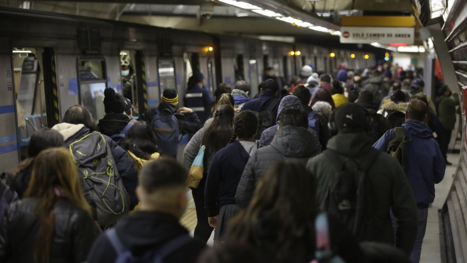 Pasajeros del Metro de Santiago