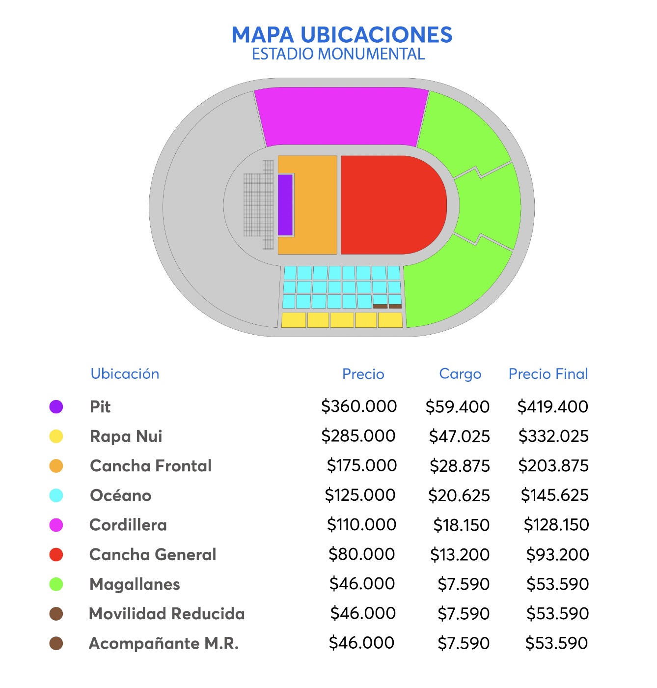 Precios del concierto de Bruno Mars en Chile 2023.