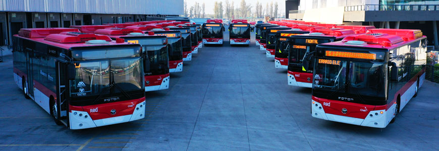 Nuevos buses eléctrico del transantiago