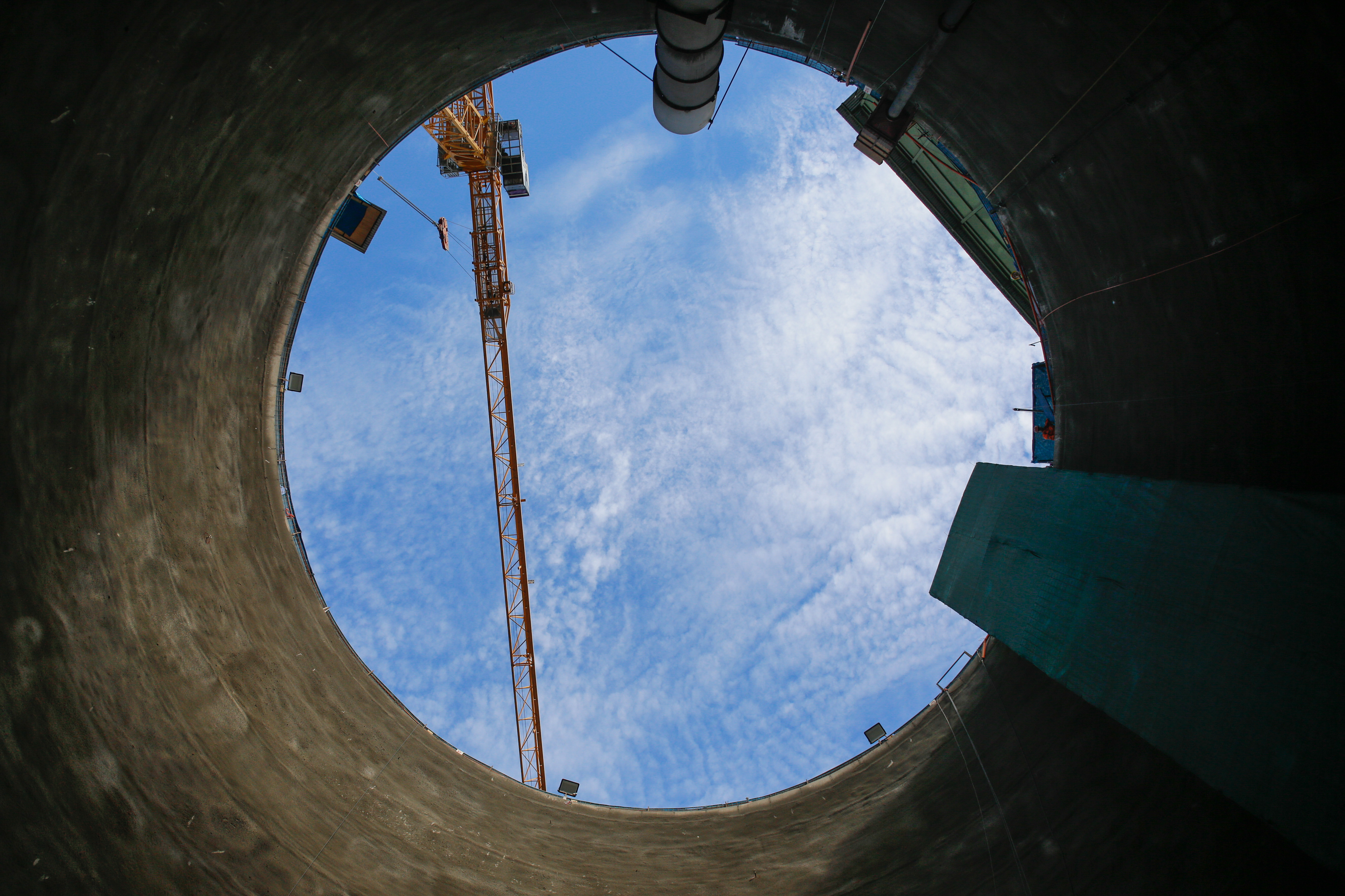 Metro de Santiago, línea 7 en construcción.