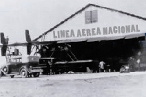 Foto antigua de la Línea Aérea Nacional o LAN