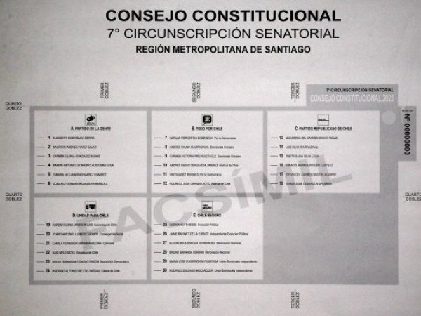 Voto de cara a las elecciones de consejeros constituyentes.